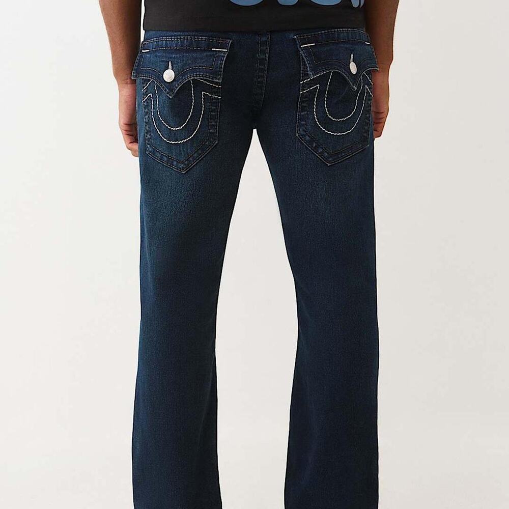 True religion men's ricky big t flap straight jeans